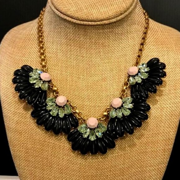 J. Crew Jewelry - J. Crew Antique Gold-Tone Floral Necklace